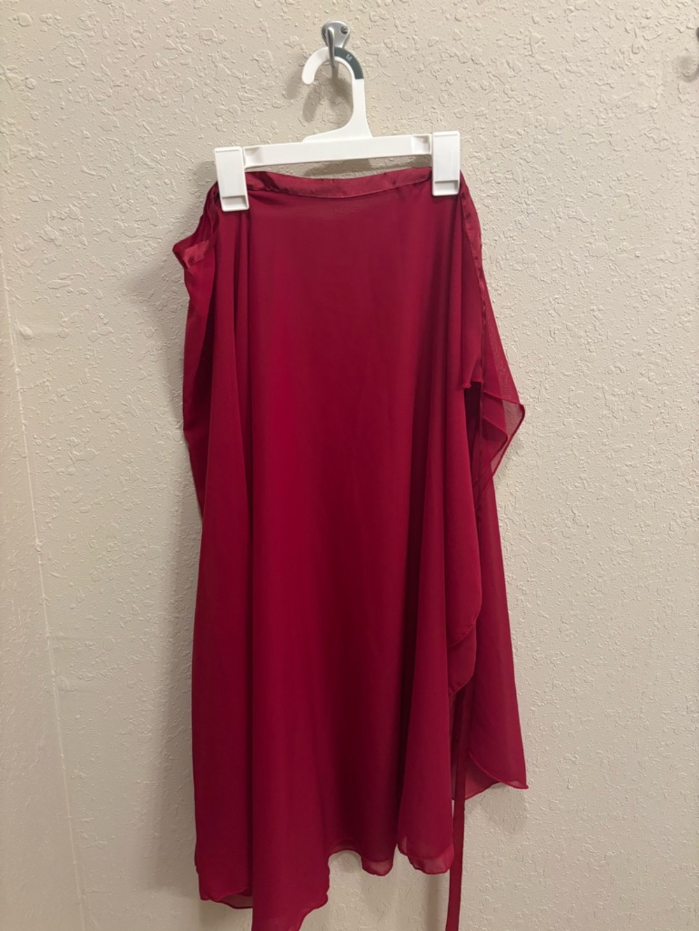 Red Chiffon Overlay Skirt